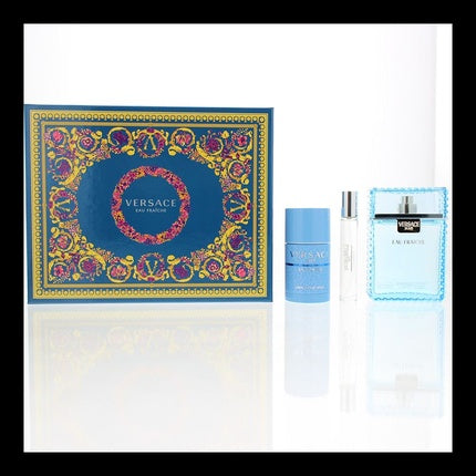 Versace Eau Fraiche 3 Piece Gift Set For Men