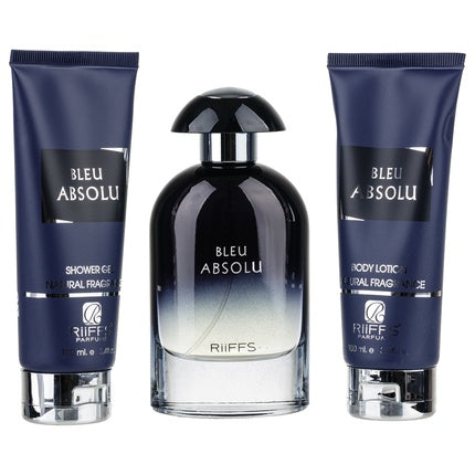 Riiffs Bleu Absolu Gift Set - Eau De Parfum 100ml, Shower Gel 100ml, Body Lotion 100ml