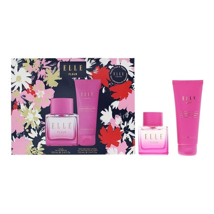 Elle Fleur 2 Piece Gift Set Eau De Parfum 100ml And Body Lotion 100ml For Women