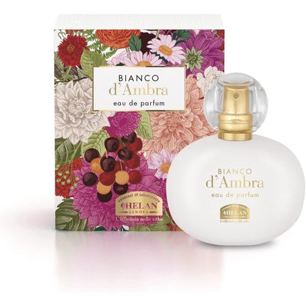 Helan Bianco D'Ambra Perfume for Women with Floral Spicy Notes Nutmeg Incense & Iris Long-Lasting Fragrance 50ml