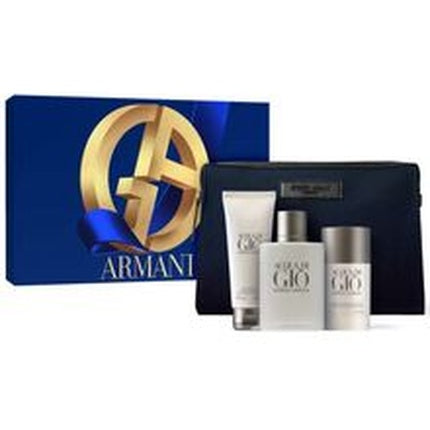Armani Acqua Di Gio Man Gift Set Eau De Toilette 100 Ml Shower Gel 75 Ml Deodorant Stick 75 G And Pouch