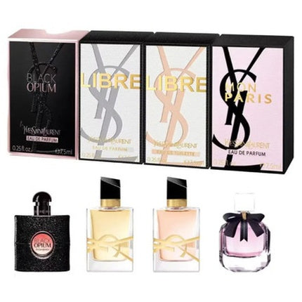 Ysl Coffret Set: Black Opium, Mon Paris, Libre, And Libre Intense Eau De Parfum - 7.5ml Each