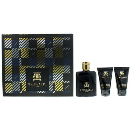 Trussardi Uomo Tweed Weekend Eau De Toilette 50ml Set With Shower Gel 30ml And Aftershave Balm 30ml