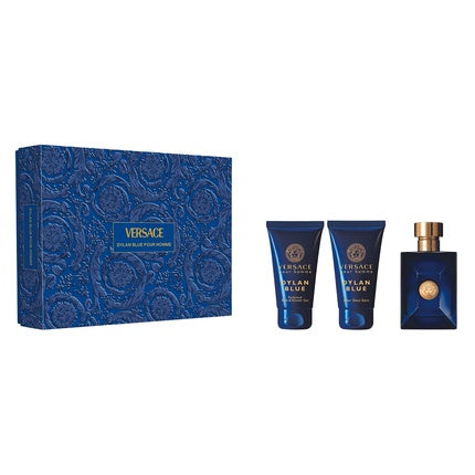 Versace Dylan Blue Pour Homme Gift Set - 50ml Eau De Toilette Spray, 50ml After Shave Balm, 50ml Shower Gel