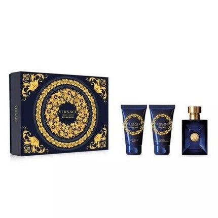 Versace Dylan Blue Gift Set  Eau De Toilette Spray 50ml  + Shower Gel 50ml + Aftershave Balm 50ml